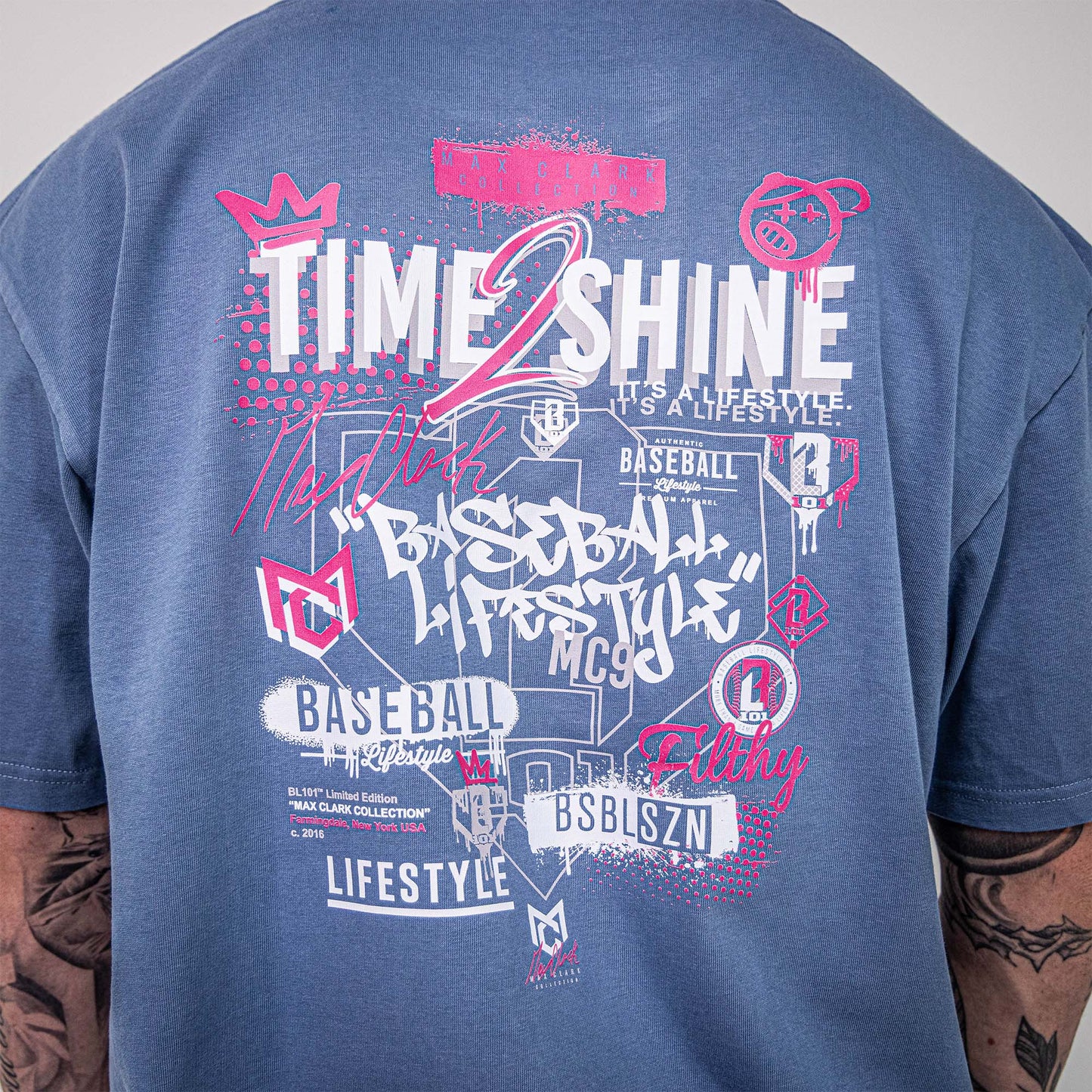 Time 2 Shine Icons Youth Tee - Blue