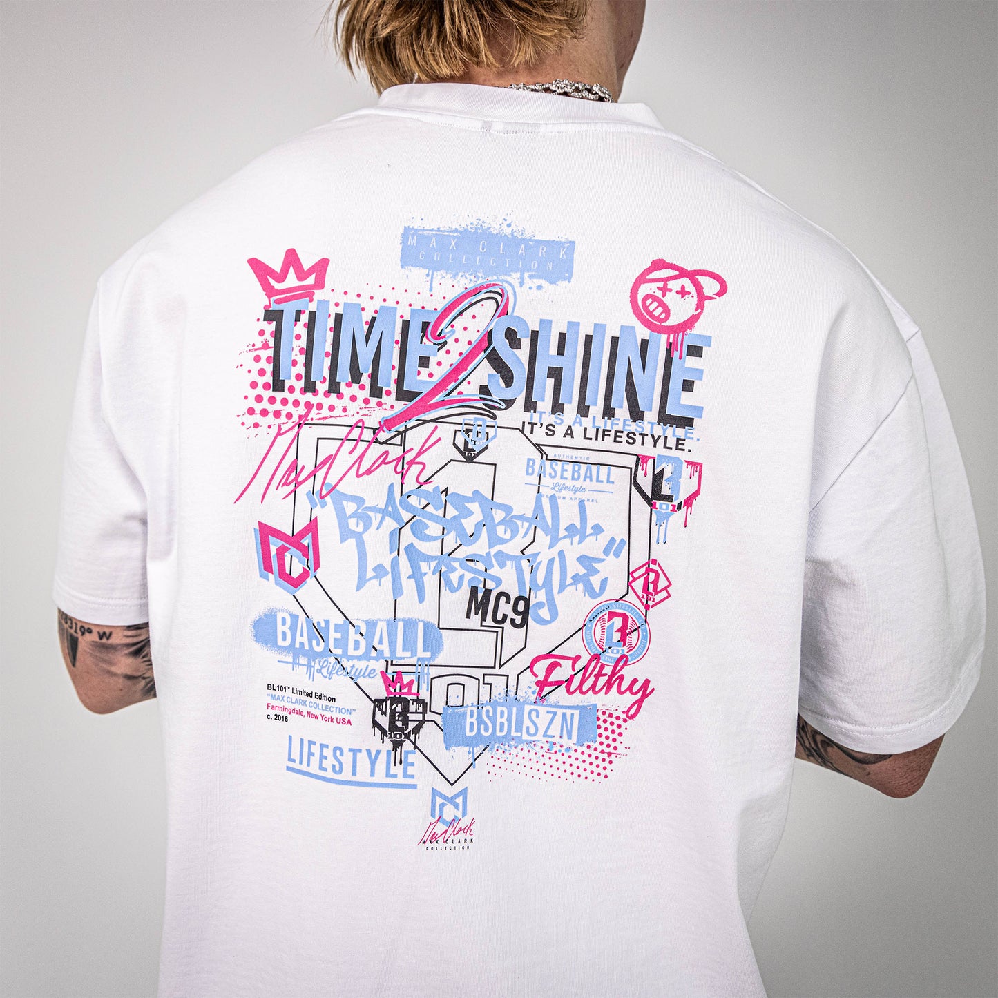 Time 2 Shine Icons Tee - White