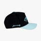 Upside Down Baseball Hat - Black/Light Blue