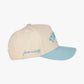 Upside Down Baseball Hat - Cream/Blue