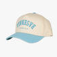 Upside Down Baseball Hat - Cream/Blue