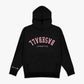 Upside Down Baseball Hoodie - Black/Pink