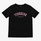 Upside Down Baseball Youth Tee - Black/Pink