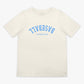 Upside Down Baseball Youth Tee - Cream/Light Blue