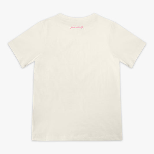 Upside Down Baseball Youth Tee - Cream/Pink