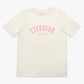 Upside Down Baseball Youth Tee - Cream/Pink