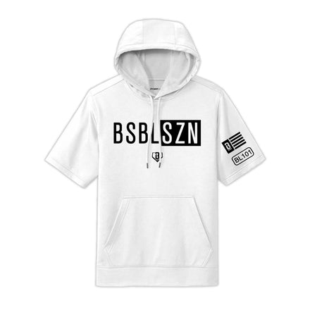 Baseball Lifestyle 101 BSBL-SZN Short Sleeve Hoodie V2 Black/Red S