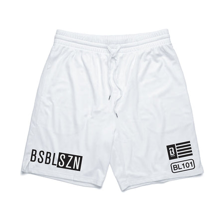 1 & 1 BSBL-SZN Short Sleeve Hoodie V2 White/Black 2XL